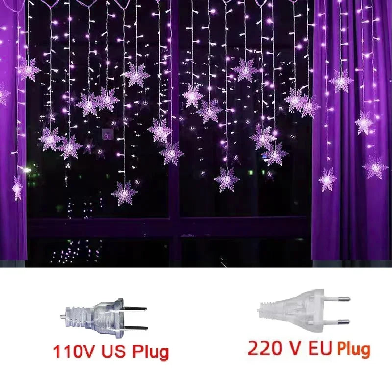Enchanting Snowflake LED Curtain Lights™