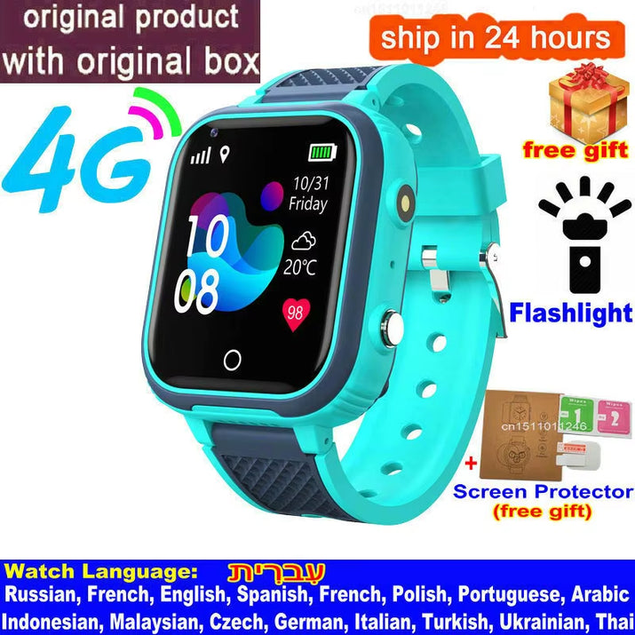 LT21 4G Smart Watch Kids GPS WIFI Video Call SOS IP67 Waterproof Child Smartwatch Camera Monitor Tracker Location Phone Watch