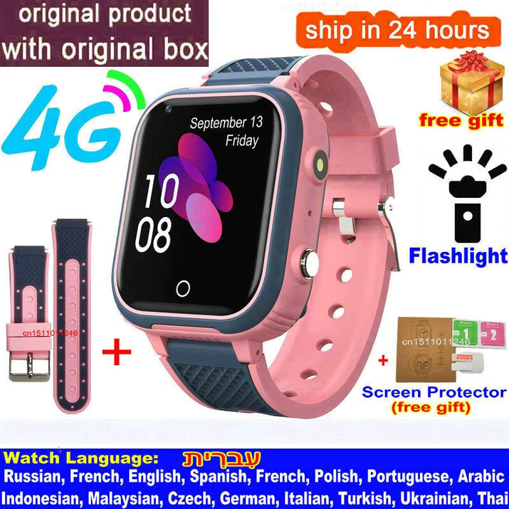 LT21 4G Smart Watch Kids GPS WIFI Video Call SOS IP67 Waterproof Child Smartwatch Camera Monitor Tracker Location Phone Watch