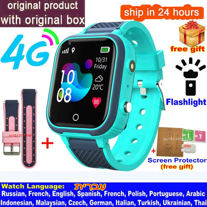 LT21 4G Smart Watch Kids GPS WIFI Video Call SOS IP67 Waterproof Child Smartwatch Camera Monitor Tracker Location Phone Watch