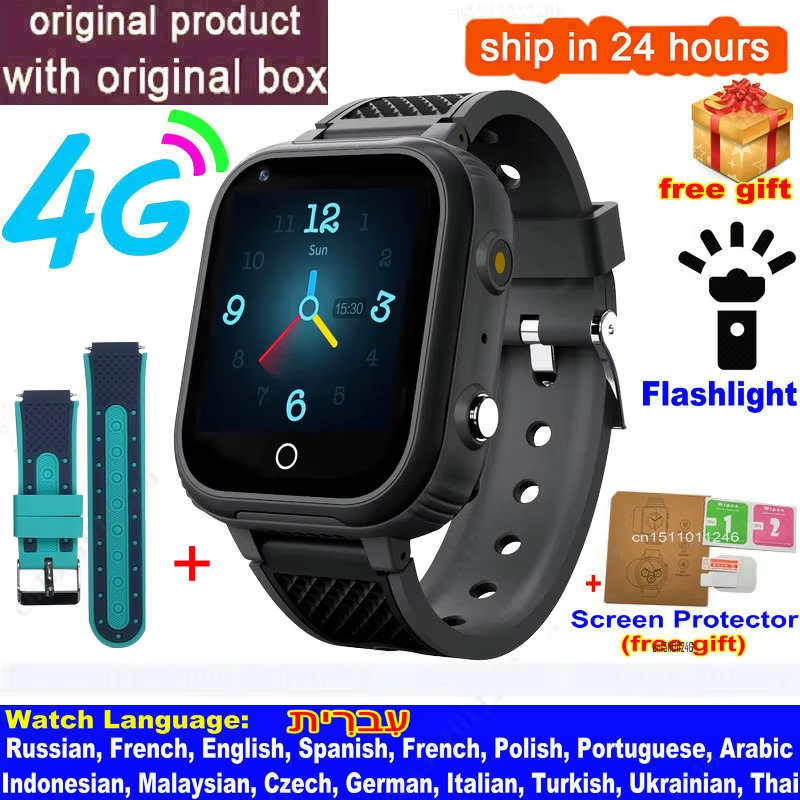 LT21 4G Smart Watch Kids GPS WIFI Video Call SOS IP67 Waterproof Child Smartwatch Camera Monitor Tracker Location Phone Watch