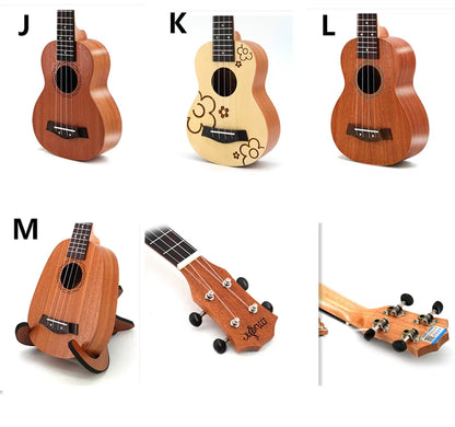 21 Inch Ukulele Soprano 4 Strings Mini Guitar 15 Frets Hawaii Ukelele Closed Knob Uku Wholesale Dropshipping