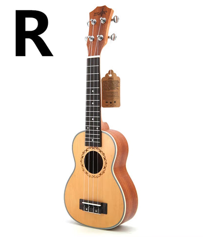 21 Inch Ukulele Soprano 4 Strings Mini Guitar 15 Frets Hawaii Ukelele Closed Knob Uku Wholesale Dropshipping