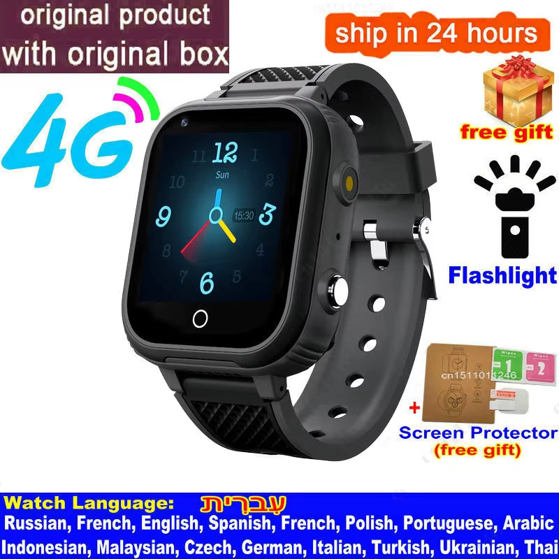 LT21 4G Smart Watch Kids GPS WIFI Video Call SOS IP67 Waterproof Child Smartwatch Camera Monitor Tracker Location Phone Watch