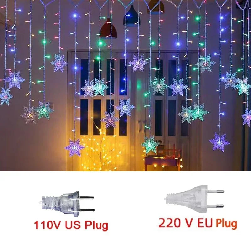 Enchanting Snowflake LED Curtain Lights™