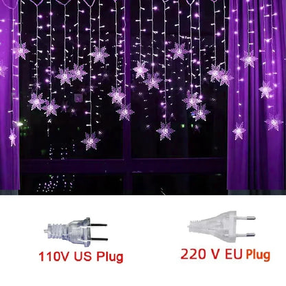 Enchanting Snowflake LED Curtain Lights™