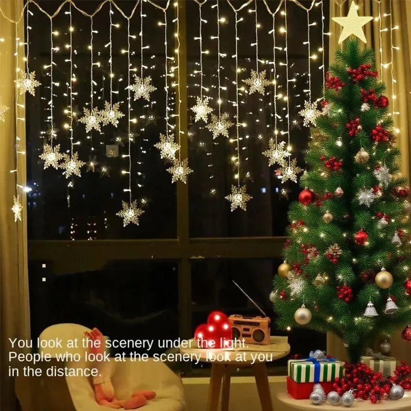 Enchanting Snowflake LED Curtain Lights™