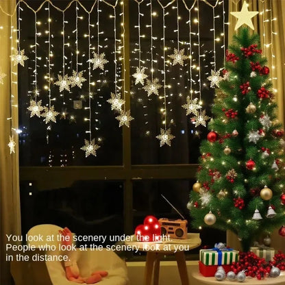 Enchanting Snowflake LED Curtain Lights™