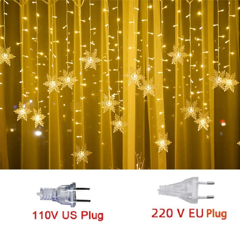 Enchanting Snowflake LED Curtain Lights™