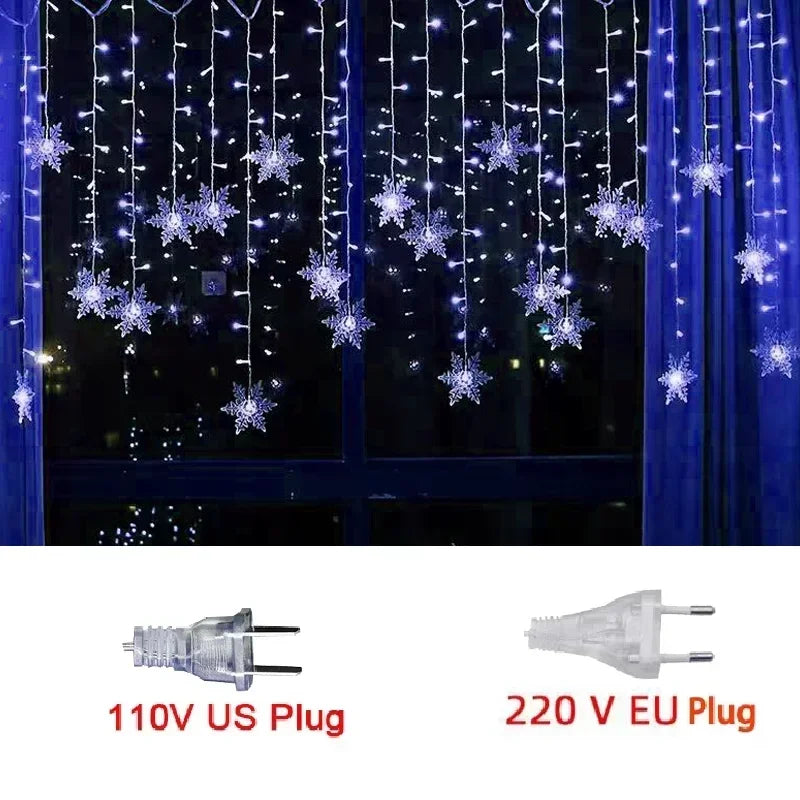 Enchanting Snowflake LED Curtain Lights™