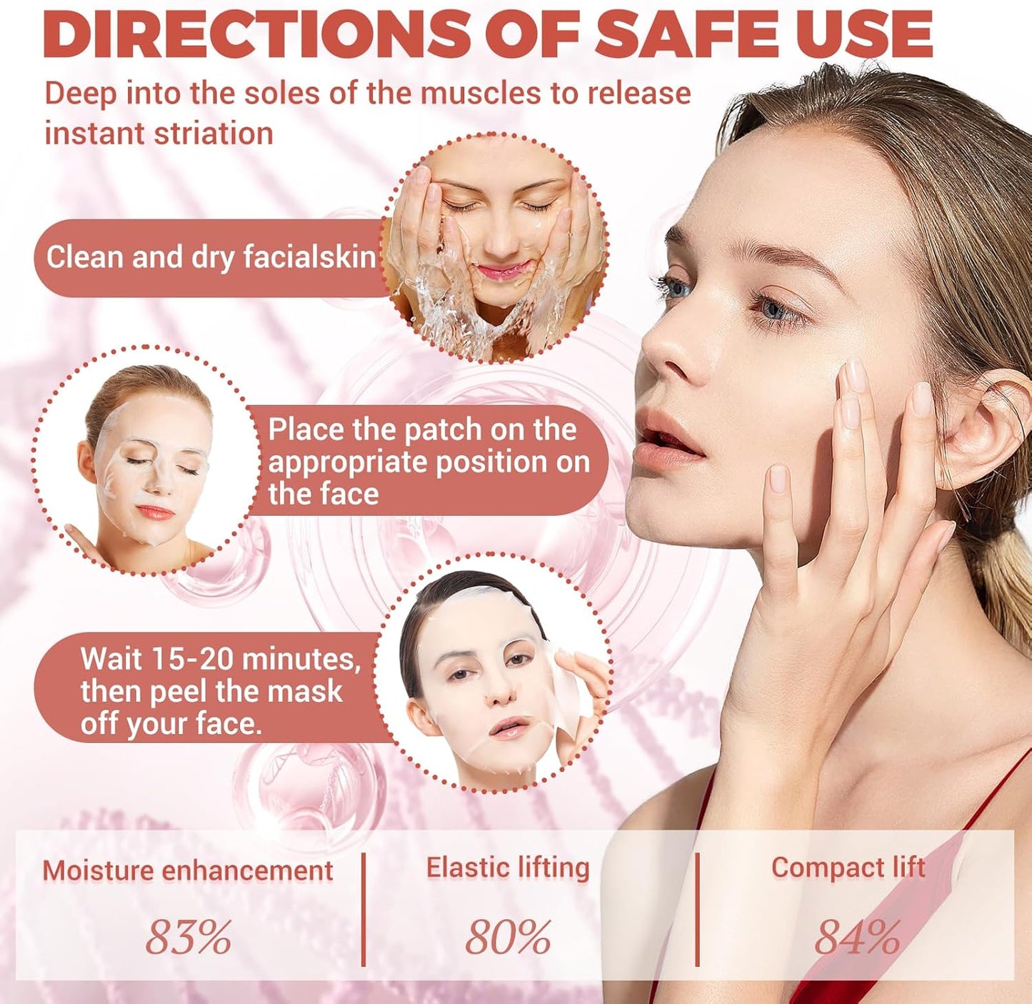 4 Pcs Bio-Collagen Real Deep Mask, Masque Collagene Korean, Anti-Âge Mask Collagen, Collagène Masque Soluble, Masque Hydratant Visage Pour Les Peaux Sèches Ternes