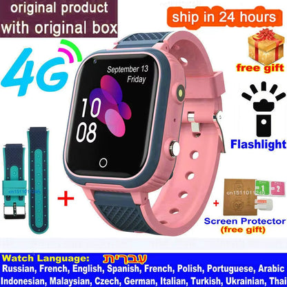 LT21 4G Smart Watch Kids GPS WIFI Video Call SOS IP67 Waterproof Child Smartwatch Camera Monitor Tracker Location Phone Watch