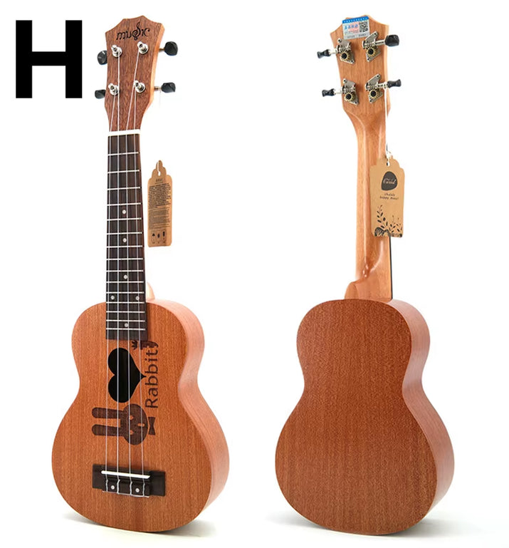 21 Inch Ukulele Soprano 4 Strings Mini Guitar 15 Frets Hawaii Ukelele Closed Knob Uku Wholesale Dropshipping