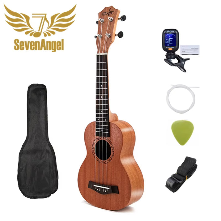 21 Inch Ukulele Soprano 4 Strings Mini Guitar 15 Frets Hawaii Ukelele Closed Knob Uku Wholesale Dropshipping
