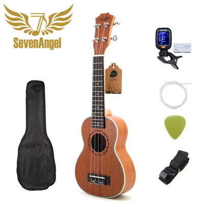 21 Inch Ukulele Soprano 4 Strings Mini Guitar 15 Frets Hawaii Ukelele Closed Knob Uku Wholesale Dropshipping